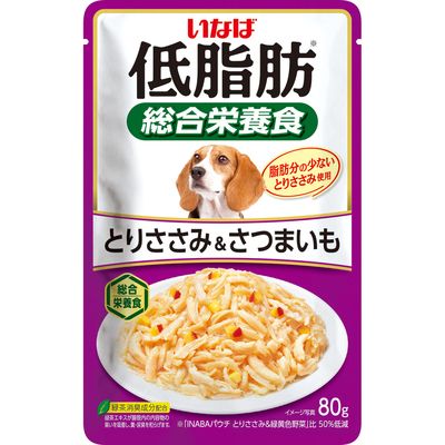 Inaba 低脂肪綜合營養狗軟包-雞肉甜薯 80g