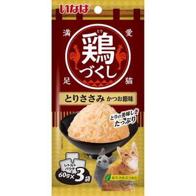 Inaba 全雞宴軟包 雞肉 鰹魚節味 60g x 3