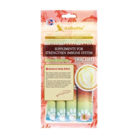 Astkatta 新鮮走地雞肉，藍背三文魚，營養肉泥 (14gx4)