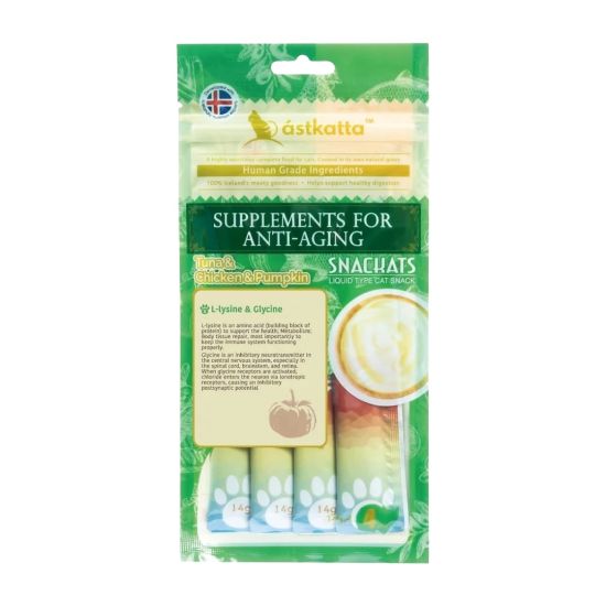 Astkatta 白鰹吞拿魚，新鮮走地雞肉，南瓜營養肉泥 (14gx4)