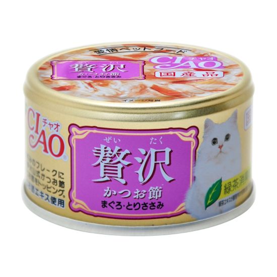 Ciao 奢華 木魚片吞拿魚+雞肉 80g (A-145)