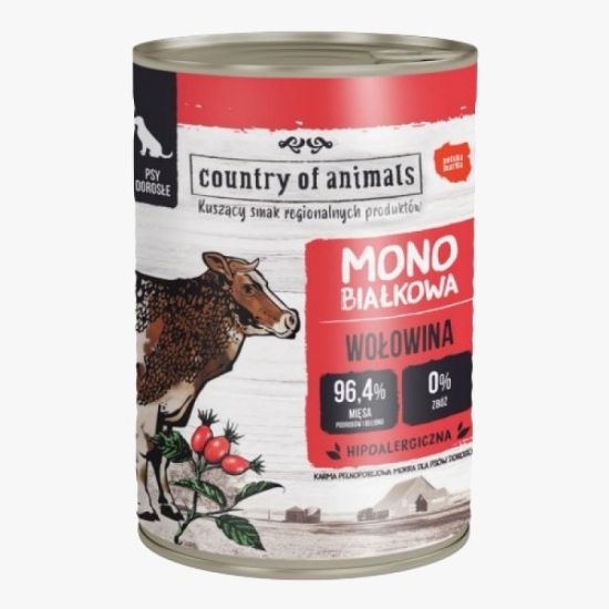 Country of Animals 單一蛋白牛肉 狗罐 400g