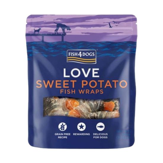 Fish4Dog 鱈魚皮甜薯卷 100g