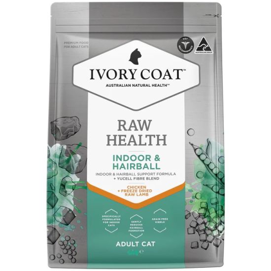 Ivory Coat 去毛球室內成貓糧 (雞肉乾糧+生羊肉凍乾) 2kg