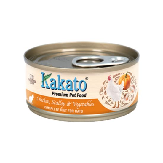 Kakato 貓罐頭 - 雞,扇背,蔬菜 70g