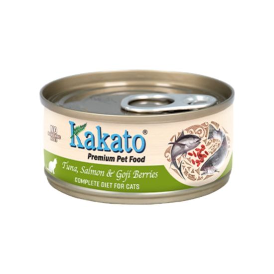Kakato 貓罐頭 - 吞拿+三文魚+杞子 70g