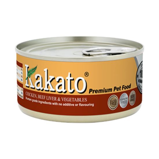 Kakato 罐頭 - 雞、牛肝 + 菜 170g