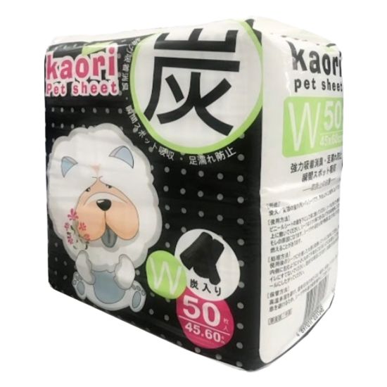 Kaori 竹炭厚型尿墊 (M碼) 45x60cm (50片)