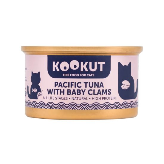 KOOKUT 太平洋吞拿魚蜆仔肉 70g 貓罐頭 