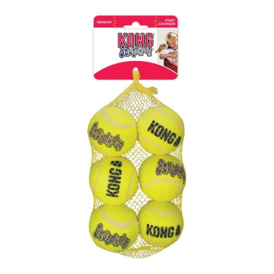 Kong  (袋裝)發聲網球狗玩具 (中) 6個裝(AST22)