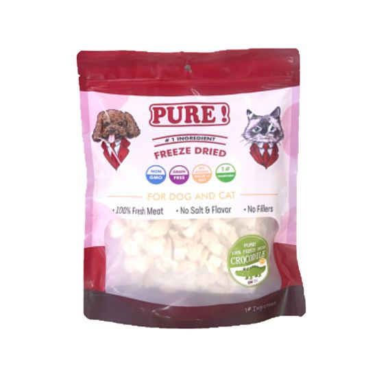 Pure 凍乾 100% 泰國純鱷魚肉粒 120g