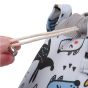 可摺疊 頭套 XS 頸圍22-28cm,深19cm (灰底小狗)