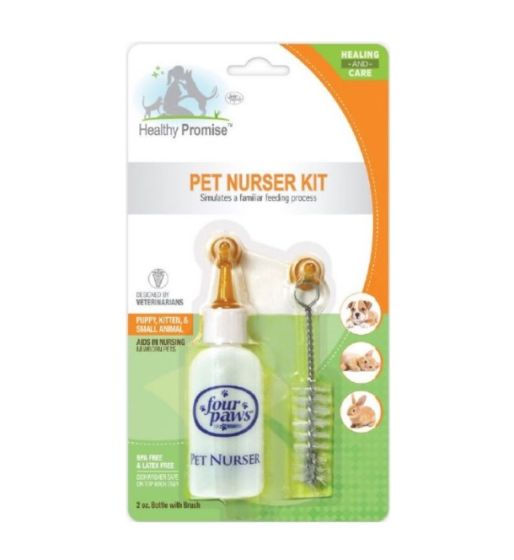 Four Paws Pet Nurser Kit, 2 oz Bottle w/brush