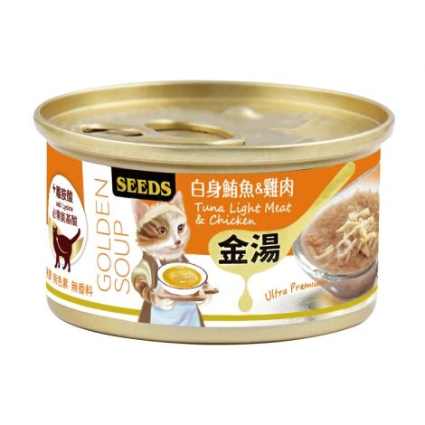 GOLDEN SOUP 白身鮪魚&雞肉-金湯愛貓湯罐 80g