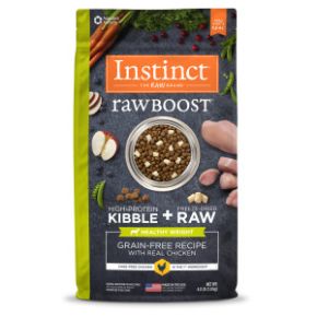 Instinct 無穀物+凍乾生肉粒犬用體重控制(雞)糧 20磅