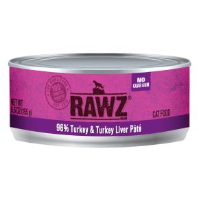 RAWZ 貓罐-96%火雞肉火雞肝 155g (肉醬) (24/箱)