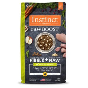 Instinct 無穀物+凍乾生肉粒犬用體重控制(雞)糧 4磅